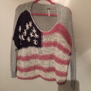 American flag knitted sweater