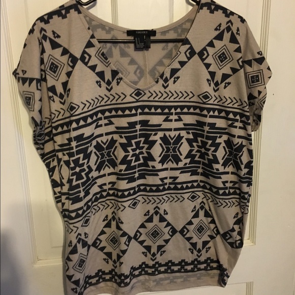 Tribal print top
