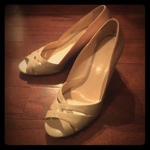 Franco Sarto Nude Wedges