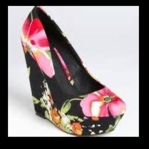 Aldo 'Herena' Wedge Pump Pink Floral