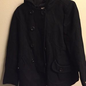 Black button up coat