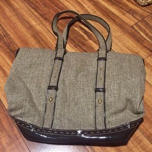 GAP brown tweed handbag tote
