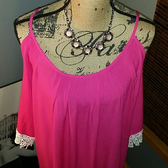 umgee Dresses & Skirts - Pink Boho Hippie Chic Boutique Dress
