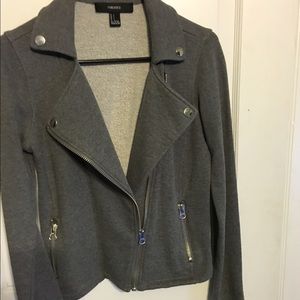 Gray moto jacket