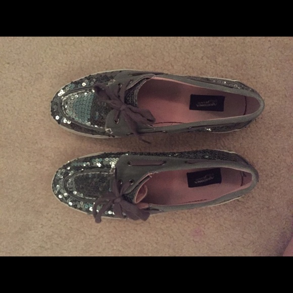Grey sequence shoes