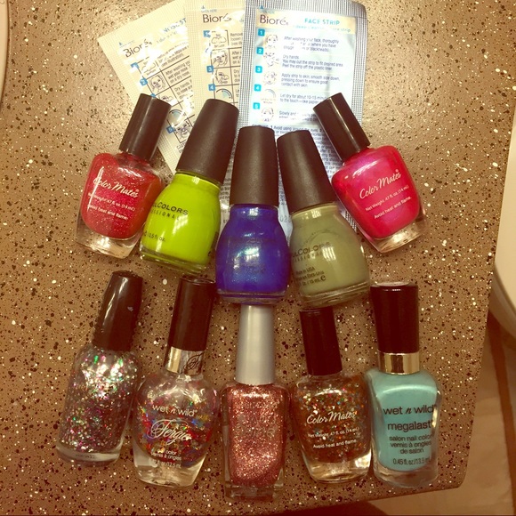 Nail Polish & Biore Nose/Face Strips