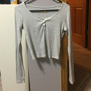 Gray crop top