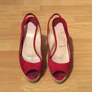 Red Christian Louboutin sandals on Poshmark  