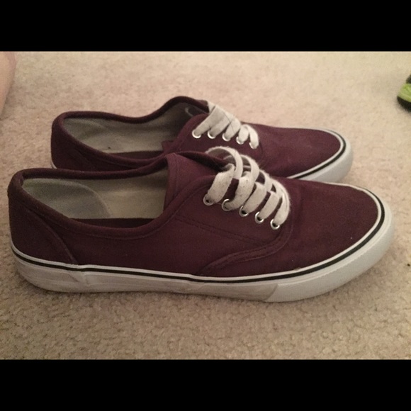 Maroon sneakers