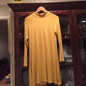 Dark yellow, long sleeve dress