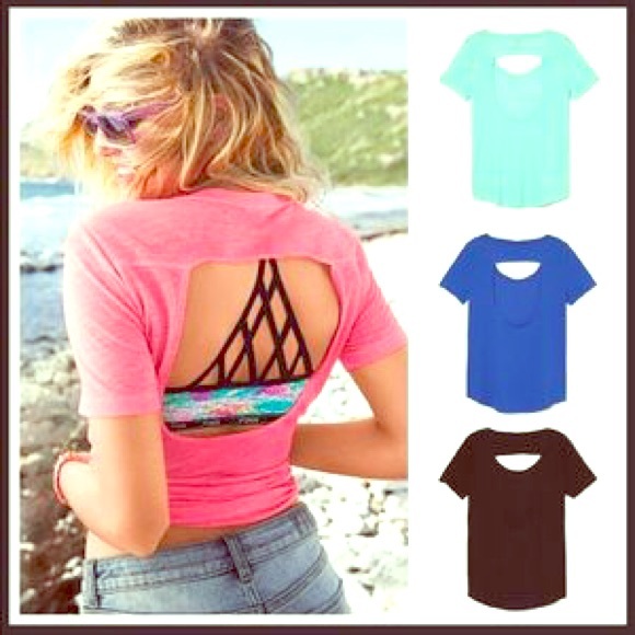 VS BLACK OPEN BACK TEE