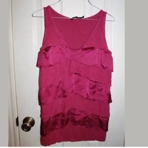Sold Limited Purple Stretch Ruffle Top Sleeveless