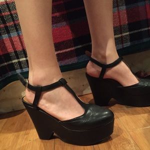 Cooperative x UO black strap platforms shoe
