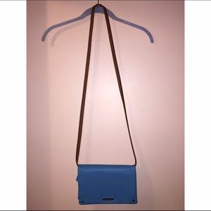small blue, cross body purse