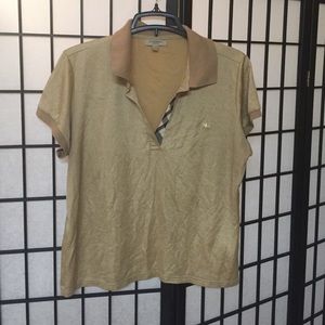 Gold Burberry shirt shirt