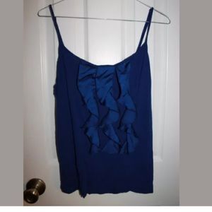 Sold-The Limited Spaghetti Stp Ruffle Cami Indigo
