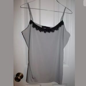 Sold Limited Spaghetti Strap Eyelash Cami Gray