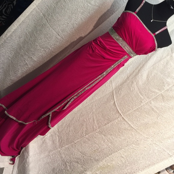 Pink long formal dress small