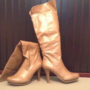 Rampage Camel Knee high boot sz8.5
