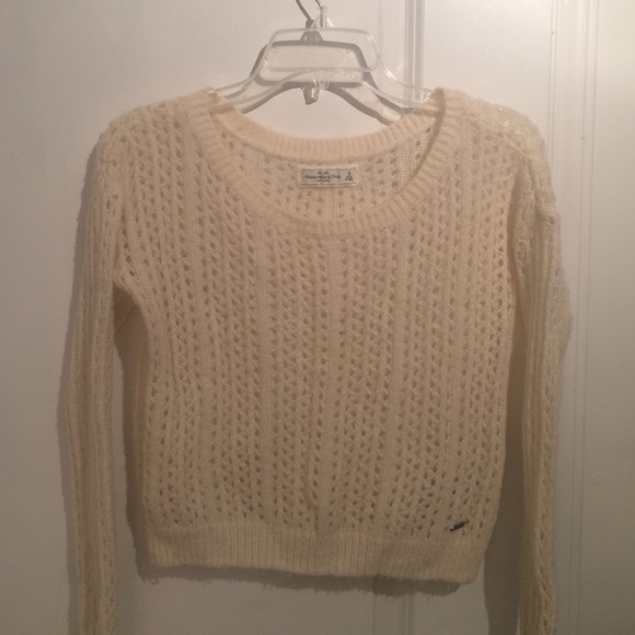 Abercrombie & Fitch Cream White Knit Sweater - Picture 1 of 3