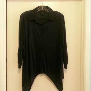 Navy Ann Taylor Blouse