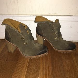UGG Green Khaki Heeled Boots