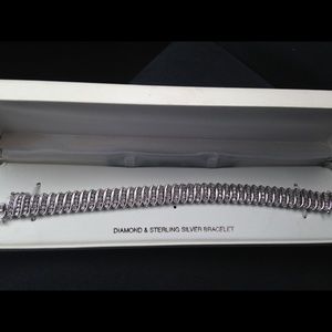 Real Diamond and sterling silver bracelet.