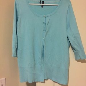 Maurice's Sky Blue Cardigan-1x
