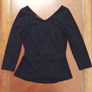 The Limited Black Peplum Top