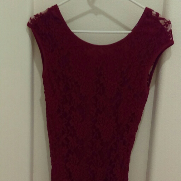 Red lace top