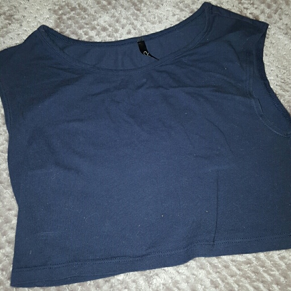 Navy blue crop top