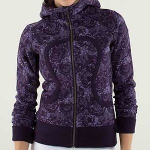 Lululemon purple rose Scuba hoodie size 8
