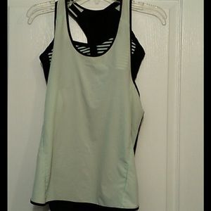 Lululemon Mint & Black Tank w/Removable Bra