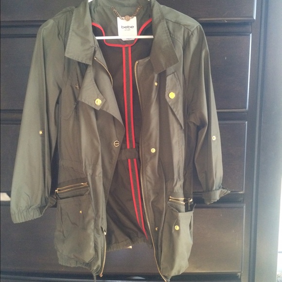 BEBE army green outerwear - Picture 2 of 4