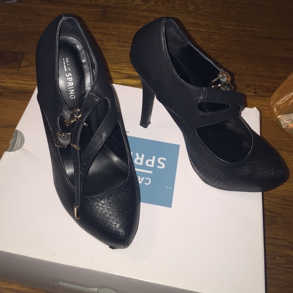 Call it spring black heels used