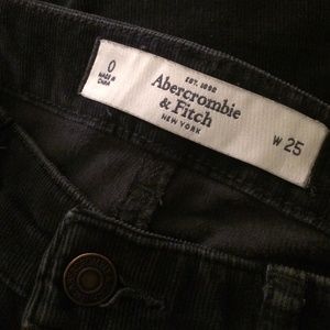 Abercrombie and Fitch Grey Corduroy Skinny Jeans