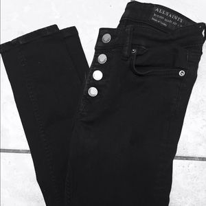 All saints spring 2015 black skinny jeans