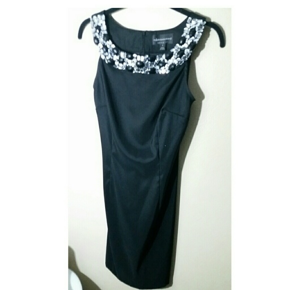 Dress W/ Black, Silver, Mirror Gemstones. - Picture 3 of 3
