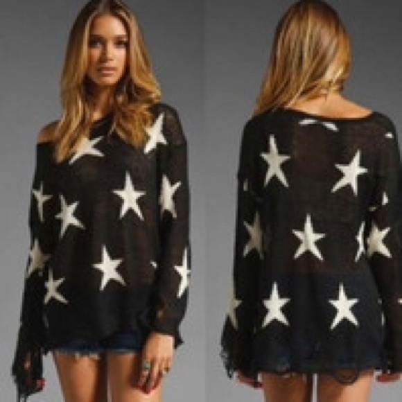 Zenana Outfitters Tops - Distressed sheer sweater/top!