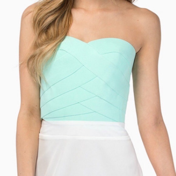 Tops - 4: @Sianidan BRAND NEW Tobi Mint Bandage Tube Top