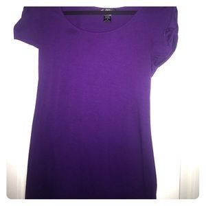 Royal purple dress with bow sleeves!