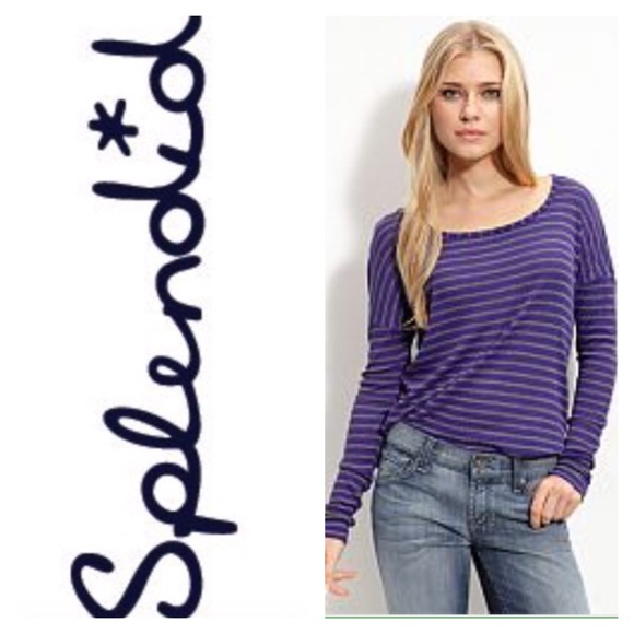 ⛔️SOLD⛔️Splendid Striped Thermal Tee