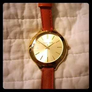 Gold & orange Michael Kors watch