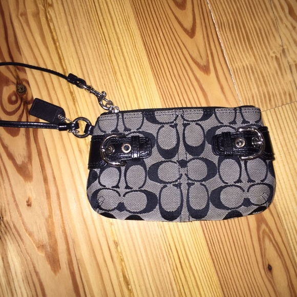Black coach wristlet