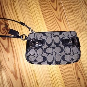 Black coach wristlet