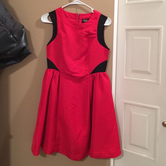 Red and black dress