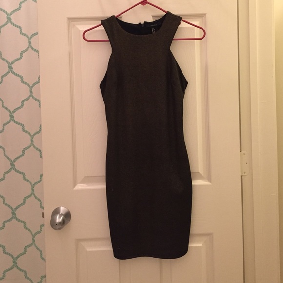 Forever 21 black and gold sparkle dress