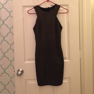 Forever 21 black and gold sparkle dress