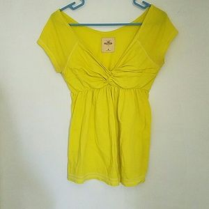 Yellow hollister top