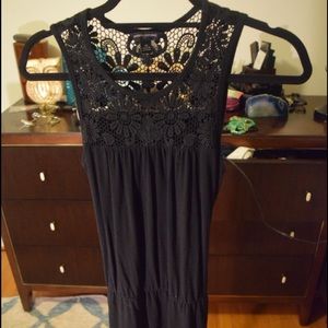 Banana Republic Black Floral Detail Dress